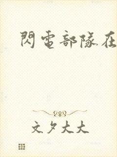 闪电部队在行动