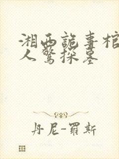 湘西诡事棺山道人惊探墓