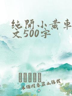 纯开小黄车小短文500字