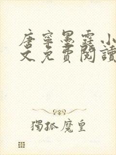 唐宁墨霆小说全文免费阅读百度阅读