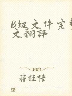 B级文件完整中文翻译