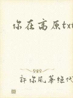 你在高原txt