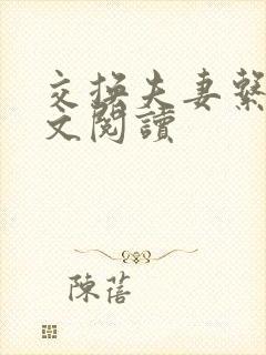 交换夫妻系列全文阅读