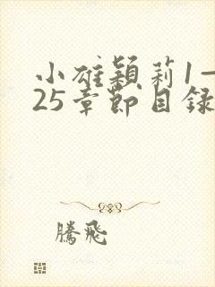 小雄颖莉1—925章节目录