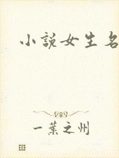 小说女生名字