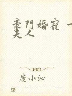 豪门婚宠 一品夫人