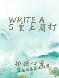 WRITE AS 皇上扇打