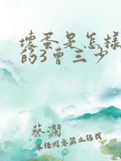 坏蛋是怎样炼成的3曹三少