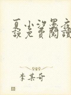 夏小汐墨夜霆小说免费阅读