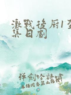 激战后厨1至5集日剧