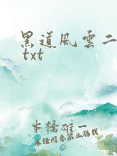 黑道风云二十年 txt