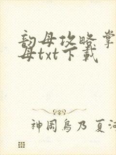 韵母攻略掌中美母txt下载