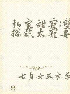 私家甜宠:双面总裁太宠妻