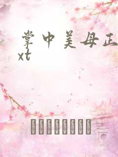 掌中美母正版txt