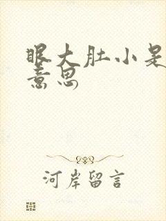 眼大肚小是什么意思