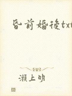 昏前婚后txt