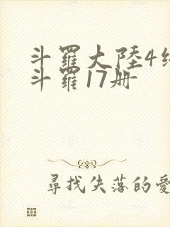 斗罗大陆4终极斗罗17册