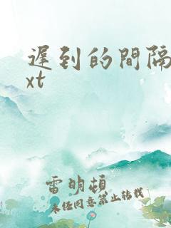 迟到的间隔年txt