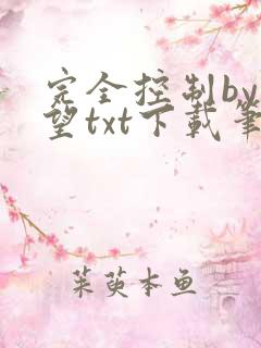 完全控制by天望txt下载笔趣阁