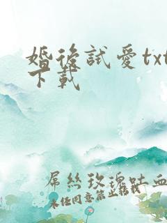 婚后试爱txt下载