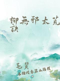 柳无邪太荒吞天诀