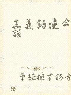 正义的使命 小说