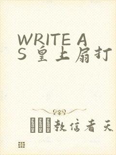 WRITE AS 皇上扇打