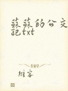 苏苏的公交车日记txt