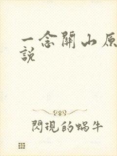 一念关山原著小说