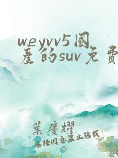 weyvv5国产的suv免费