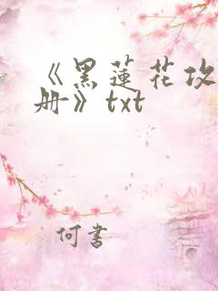 《黑莲花攻略手册》txt