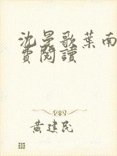 沈曼歌叶南玹免费阅读