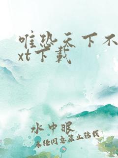 唯恐天下不乱txt下载