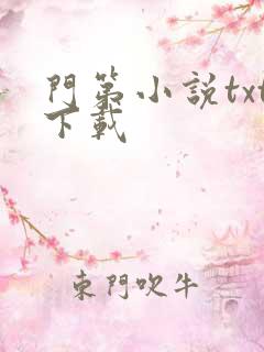 门第小说txt下载