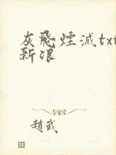 灰飞烟灭txt新浪