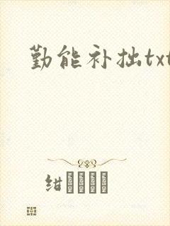 勤能补拙txt