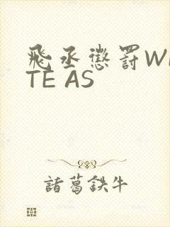 飞丞惩罚WRITE AS