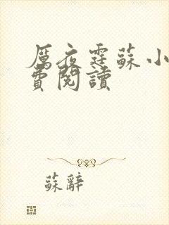 厉夜霆苏小汐免费阅读