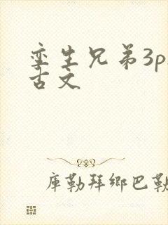 孪生兄弟3ph古文