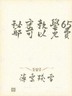 秘密教学65在哪可以免费阅读