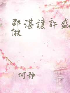 邵湛让许盛自己做