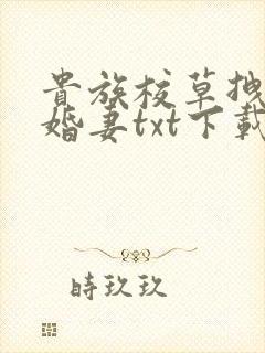 贵族校草拽拽未婚妻txt下载