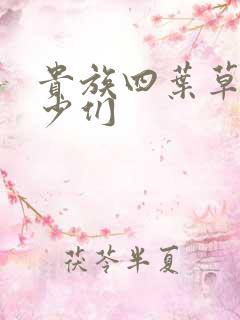 贵族四叶草的恶少们