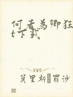 何者为卿狂txt下载