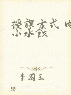 授课方式 肉馅小水饺