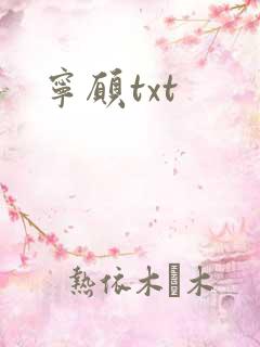 宁愿txt