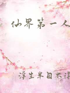 仙界第一人
