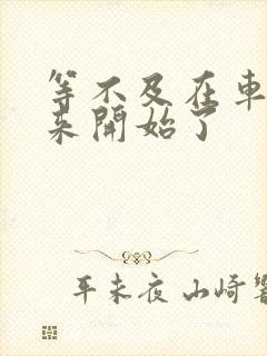 等不及在车里就来开始了