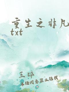 重生之非凡人生txt