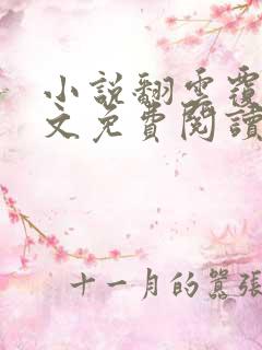 小说翻云覆雨全文免费阅读